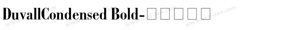 DuvallCondensed Bold字体转换